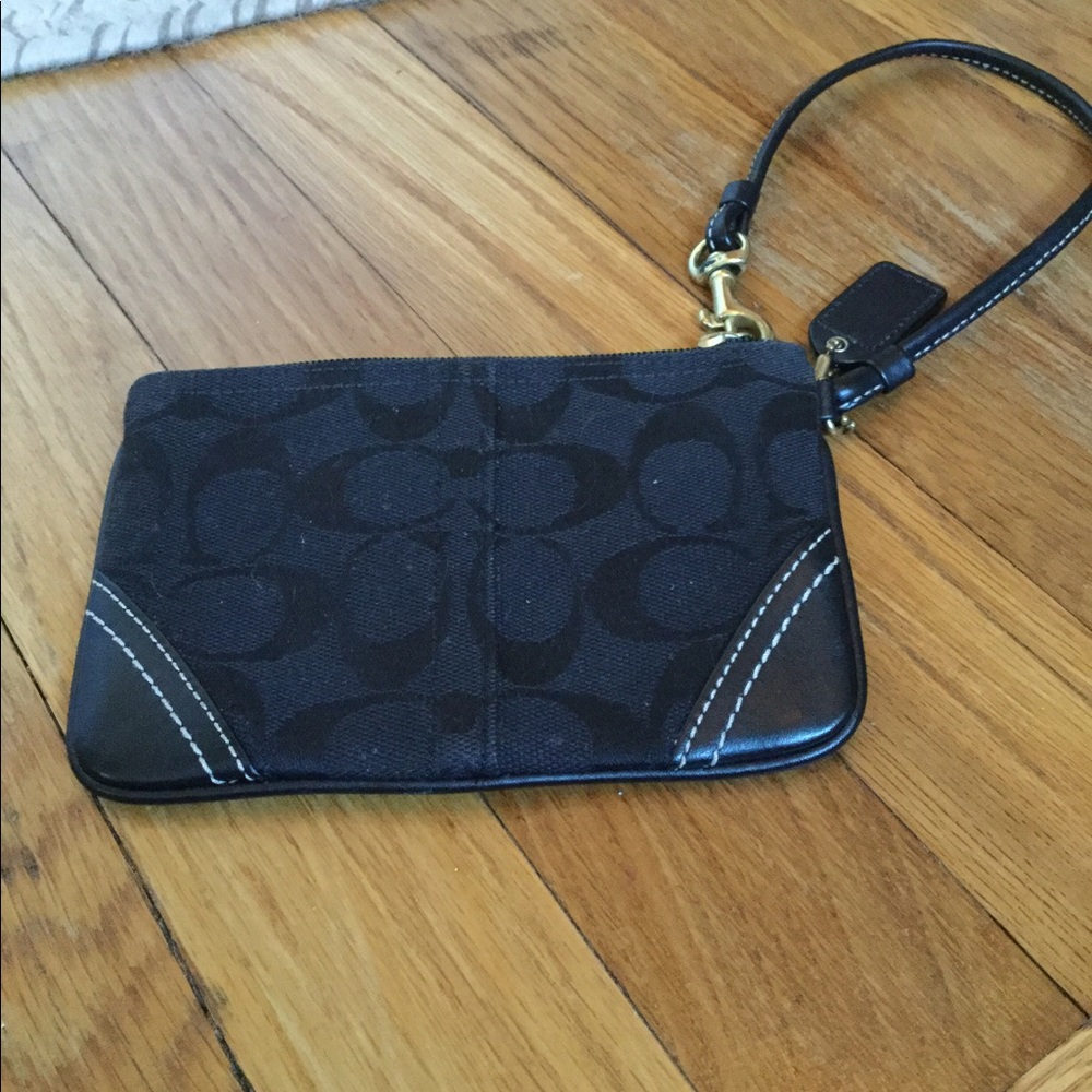Black Coach wristlet